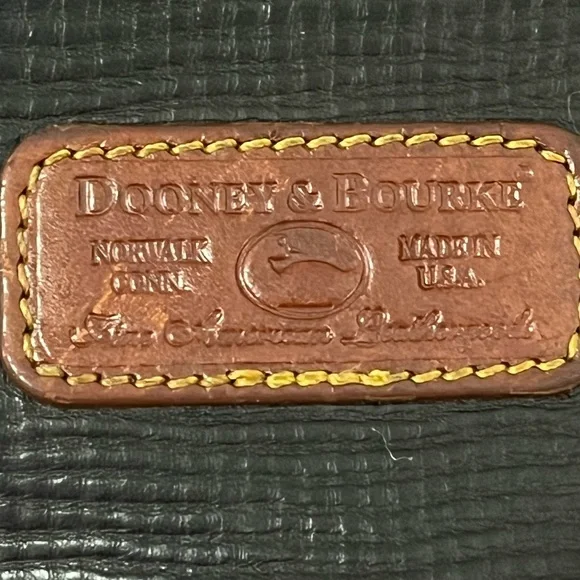 VTG Dooney & Bourke All Weather Leather Norwalk Satchel Bag Brass Hardware USA - Picture 3 of 16